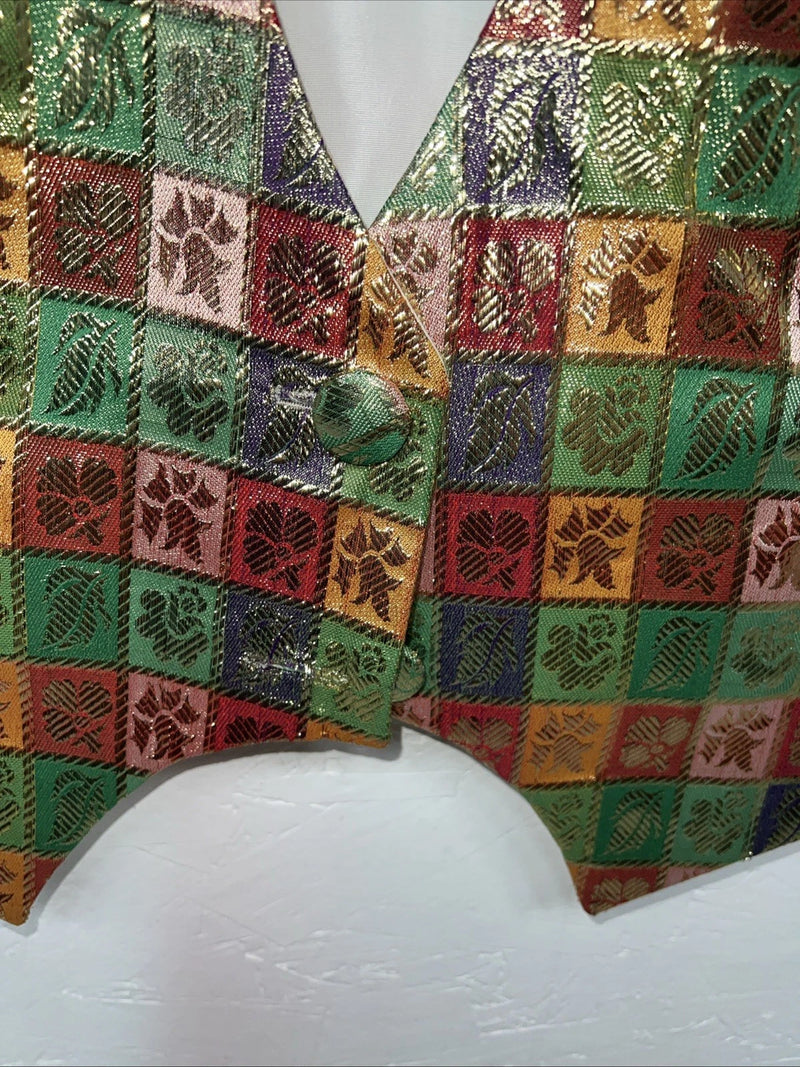 New Women’s Congress Classics Multicolor Western Show Vest Medium #0204 E-600
