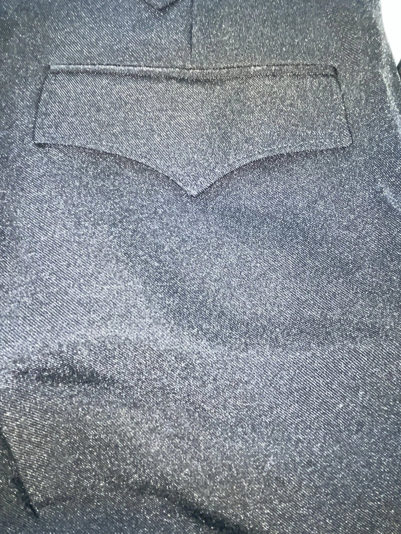 New Vintage Black Circle S Polyester Pants #CP4793 OO-100