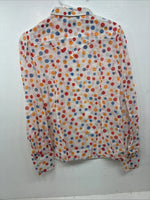 New Women’s Tem Tex Polkadot Long Sleeve Pearl Snap Size 34 LL-102