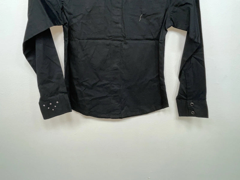 New Women’s Black Cumberland Outfitters Long Sleeve Button Up Shirt S 3B-109