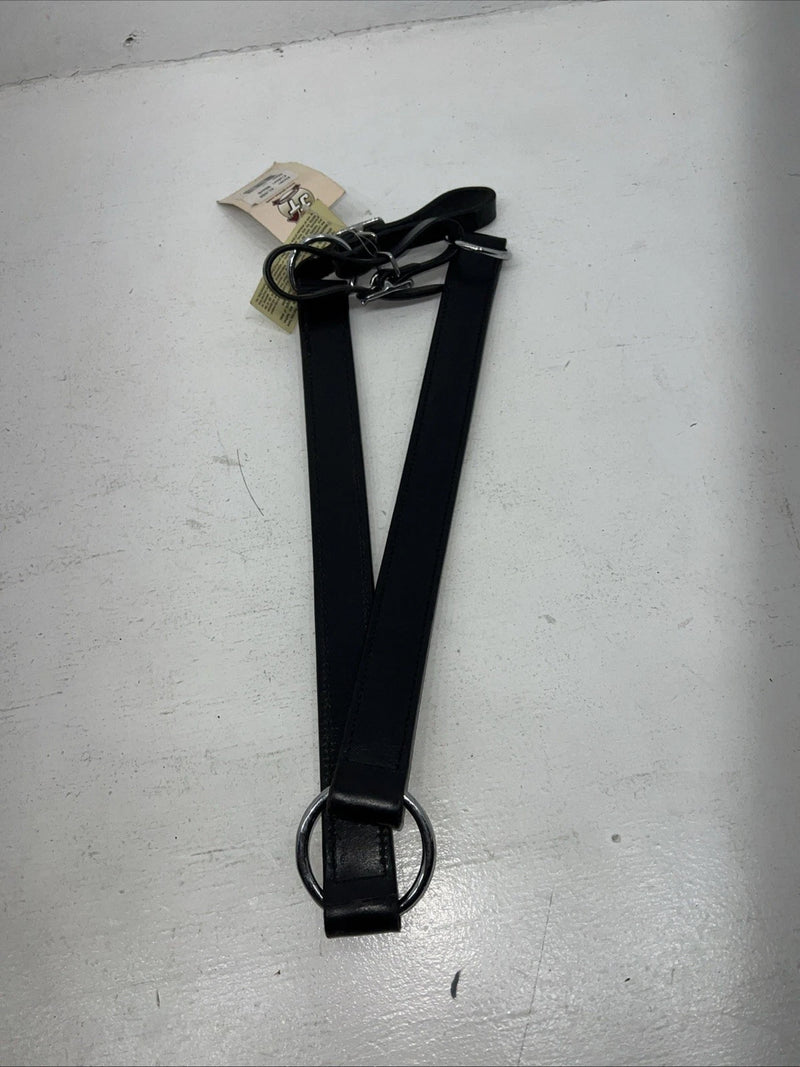 New Royal King Black Genuine Leather Tripping Collar #41-950 Y-23