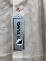 New Men’s WAYNE SCOTT Beige Long Sleeve Button Up Large F-71