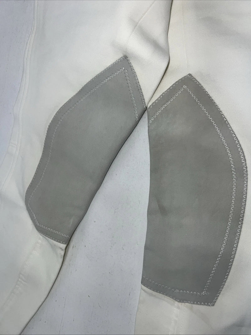 New Children’s White Equi-Stretch Prestige No Flare English Pants. 24-L  A-161