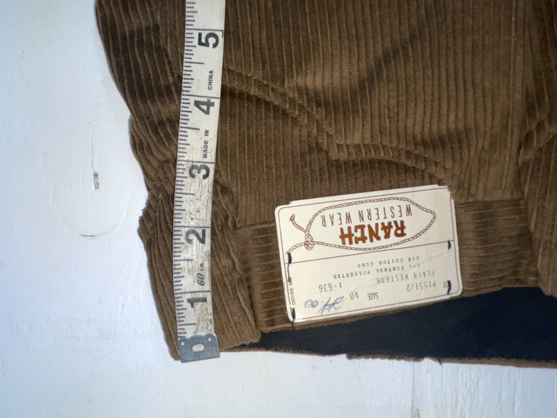 New Vintage Brown Ranch Western Wear Polyester Pants #P15512 OO-8