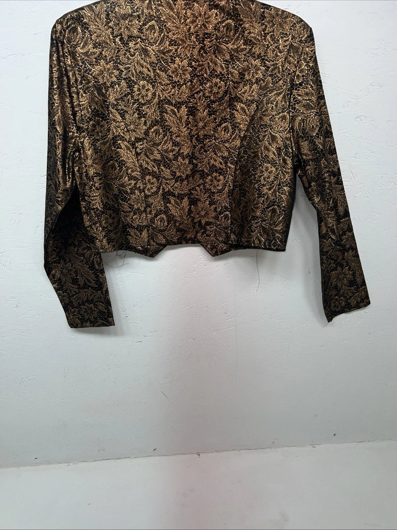 New Women’s 1849 Authentic Ranchwear Gold Western Show Short Jacket XL G-608