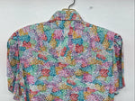 New Women’s H Bar C Multicolor Design Short Sleeve Pearl Snap Size 34 LL-89