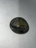 New Women’s Western Express Inc Gold Copper Horse Head Belt Buckle. ME-29 A-100