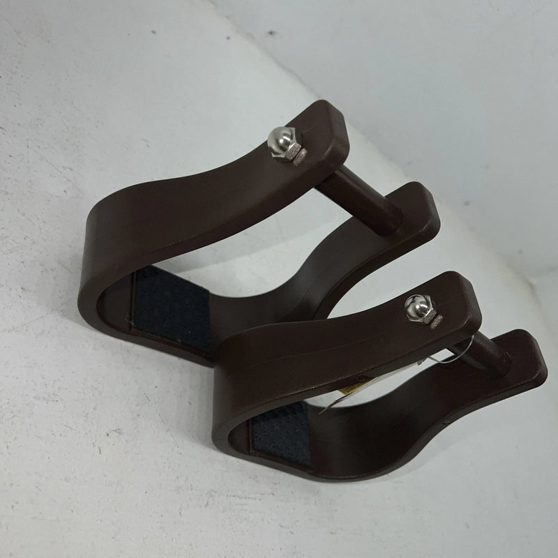 New Royal King Brown Polymar Stirrups Adult #57-1384 FF-3