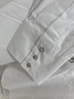 New Men’s ELY Cattleman White Long Sleeve Pearl Snap 18.5 X 36 2XL X-75