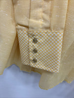 New Kids Dan River Yellow Long Sleeve Pearl Snap Size 12 CC-100