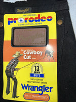New Boys Black Wrangler Pro Rodeo Cowboy Cut Denim Jeans. 9 Regular C-14