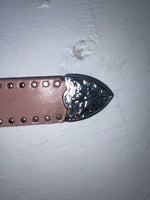 New Pink Genuine Leather Nocona Silver Bling 32” Belt #N4420430 JJ-46