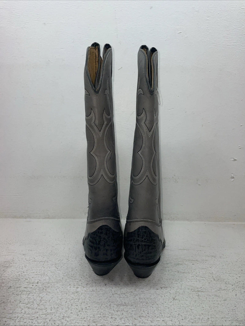 New Youth Gray Texas Brand Cowboy Boots. 4902 5 M. 2-161