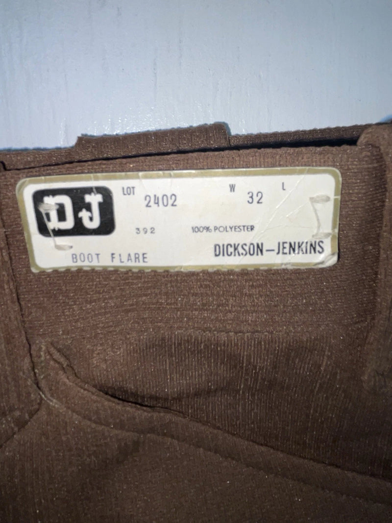 New Vintage Brown Dickson Jenkins Polyester Pants #2402 ZZ-39
