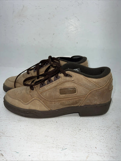 New Woman Tan Lace Up Heels Down Shoe Boots. 2528-3 7.5 7 1/2. 17-37
