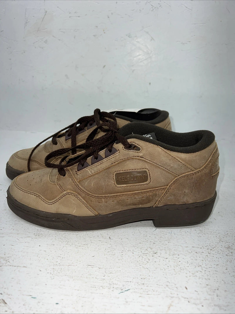 New Woman Tan Lace Up Heels Down Shoe Boots. 2528-3 7.5 7 1/2. 17-37 