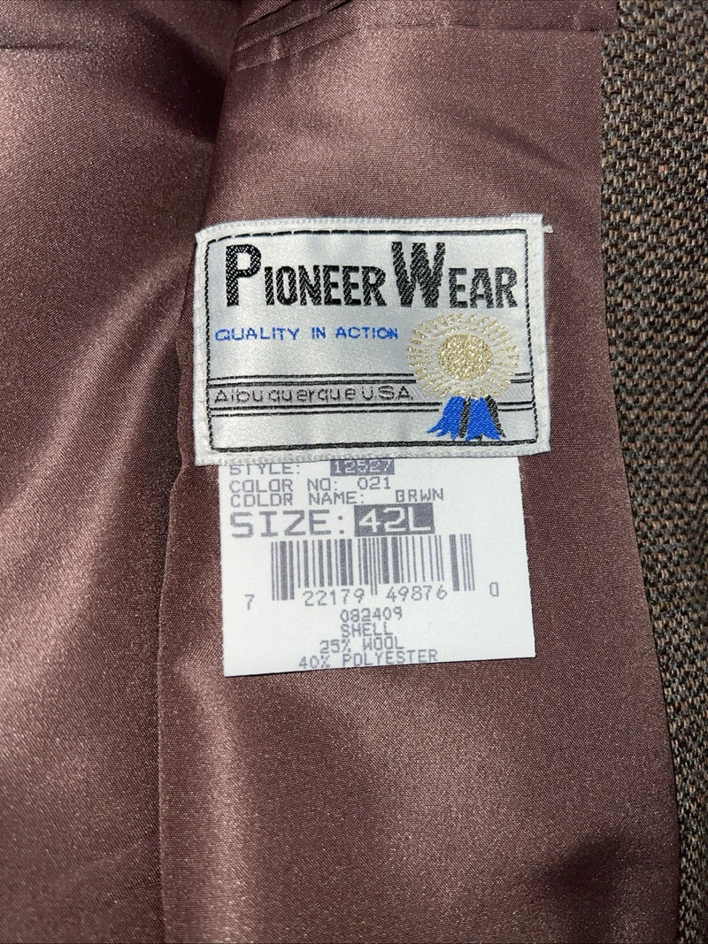 New Mens Brown Pioneer Wear Suit Coat 42L #12527 WW-56