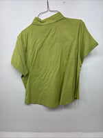 New Women’s Gordon James Green Short Sleeve Button Up Short XL II-38