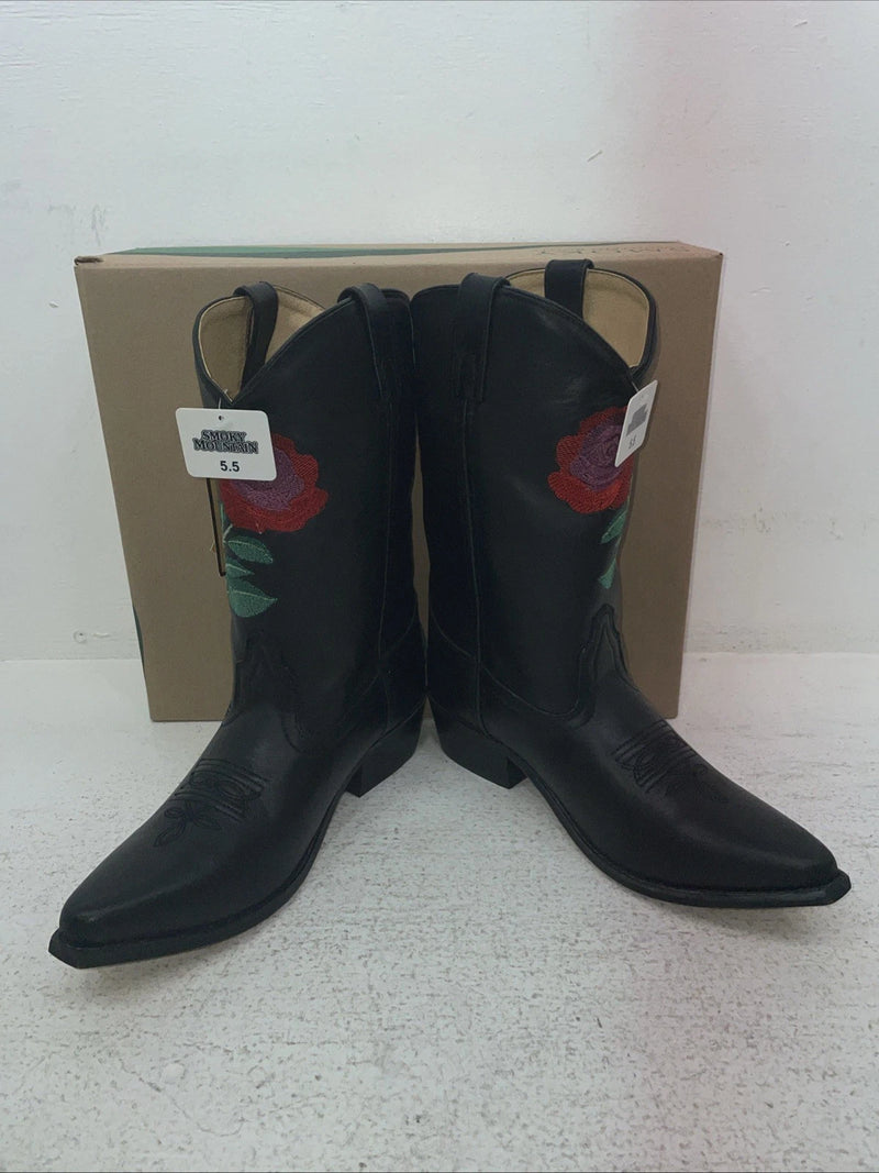 New Women’s Black Smoky Mountain Cowboy Boots. 3688 Y 5.5 5 1/2. 2-71