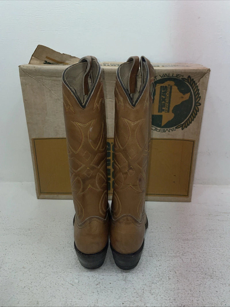 New Men’s Brown Texas Brand Cowboy Boots. L 195 6.5 6 1/2 M. 1-36