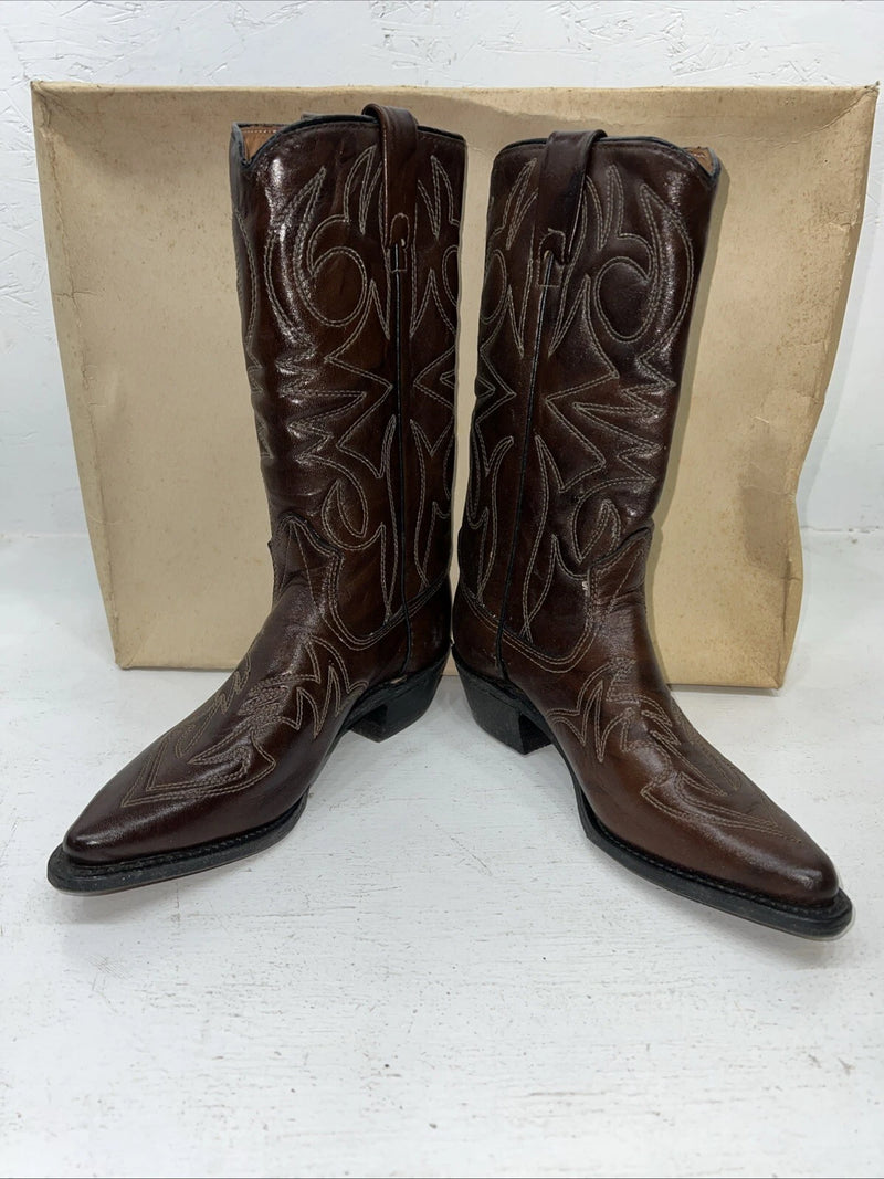 New Women’s Brown Texas Brand Cowboy Boots. L41  6 M. 20-91