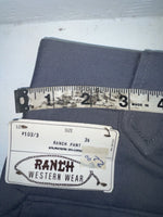 New Vintage Blue Ranch Polyester Pants #P1023 SS-32