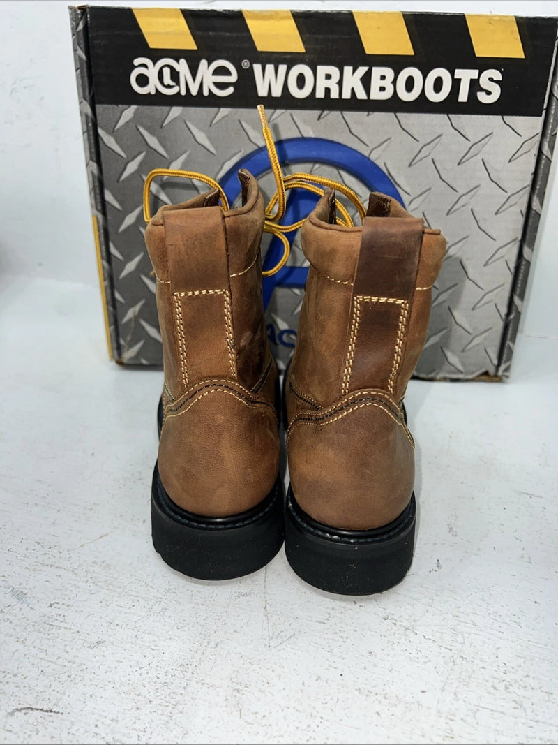 New Woman’s Brown Lace Up Acme Cowboy Boots. 8070 7 M. 18-42