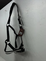 New Tough 1 Black White Draft Deluxe Nylon Halter #50-9575 W-37
