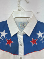 New Women’s Country Charmer White Long Sleeve Pearl Snap Medium KK-104
