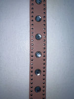 New Pink Genuine Leather Nocona Silver Bling 36” Belt #N1344999 Z-38