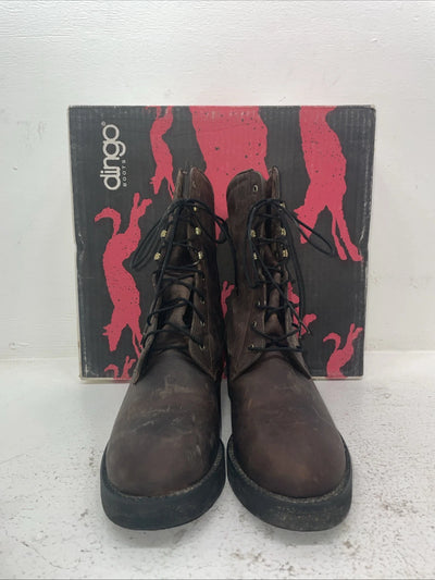 New Men’s Brown Lace Up Dingo Cowboy Boots. 02307 10 M. 7-66