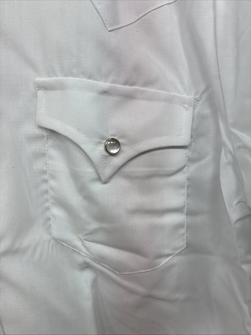 New Boys Champion Western White Long Sleeve Pearl Snap 16 DD-88