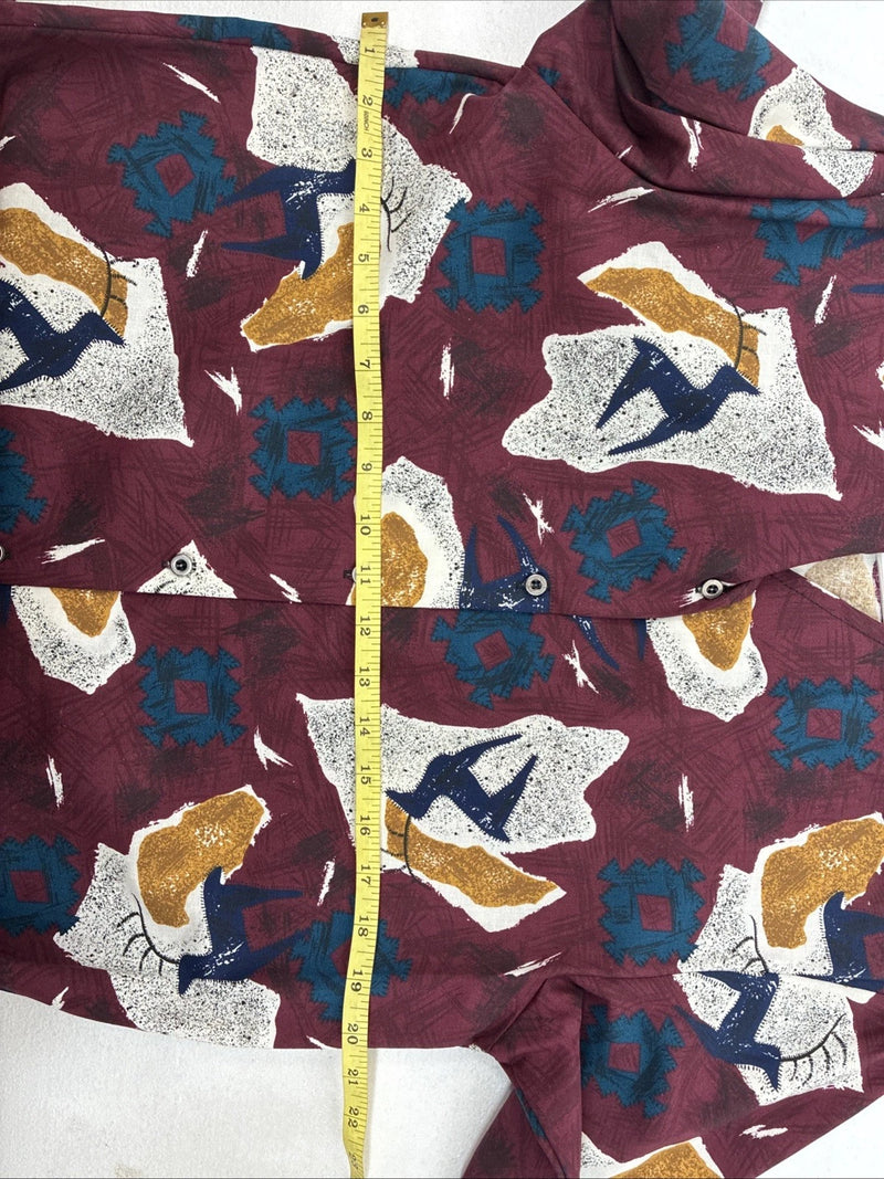 New Women’s Cowboy Threads Multicolor Design Long Sleeve Button Up Small MM-69