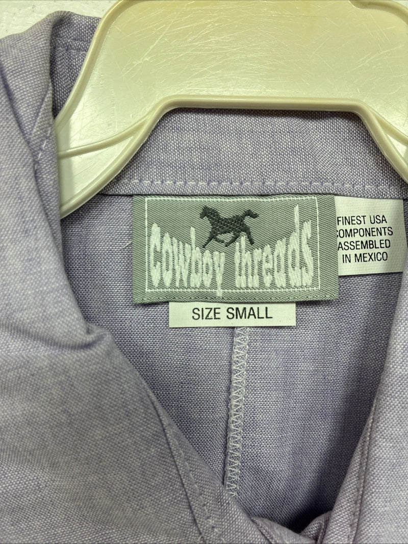 New Women’s Cowboy Threads Purple Sleeveless Button Up Small TT-20