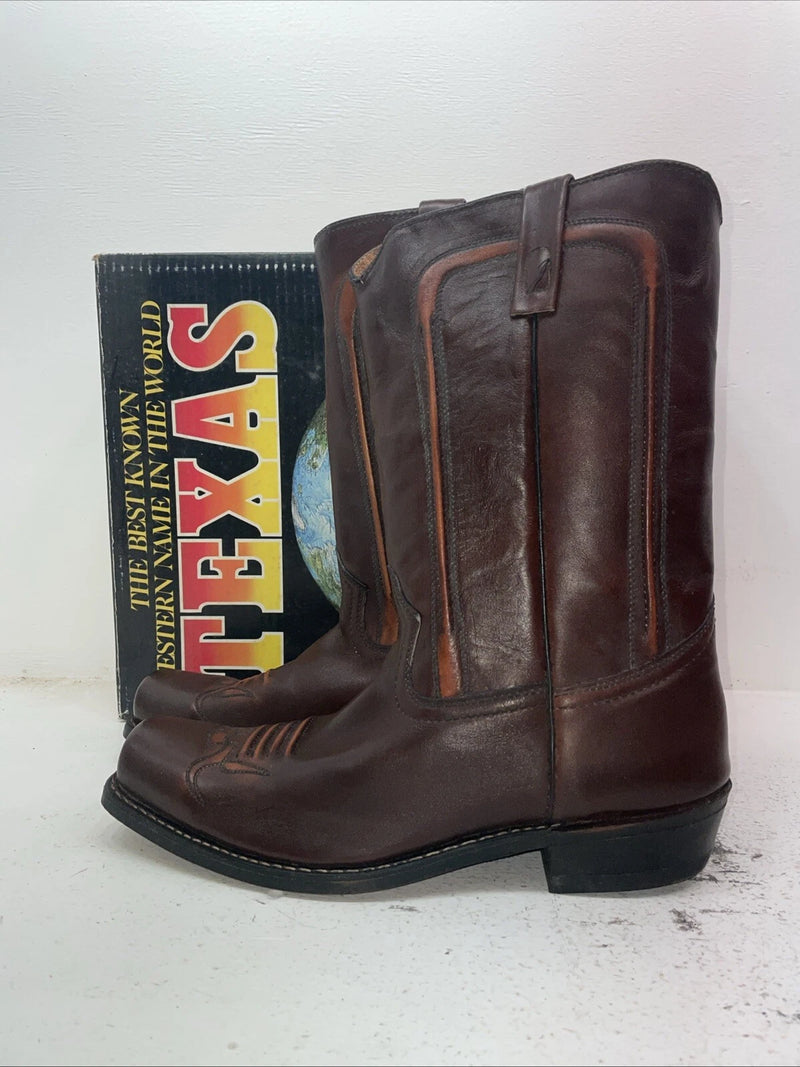 New Men’s Brown Texas Brand Cowboy Boots. M 811 13 D. 10-49