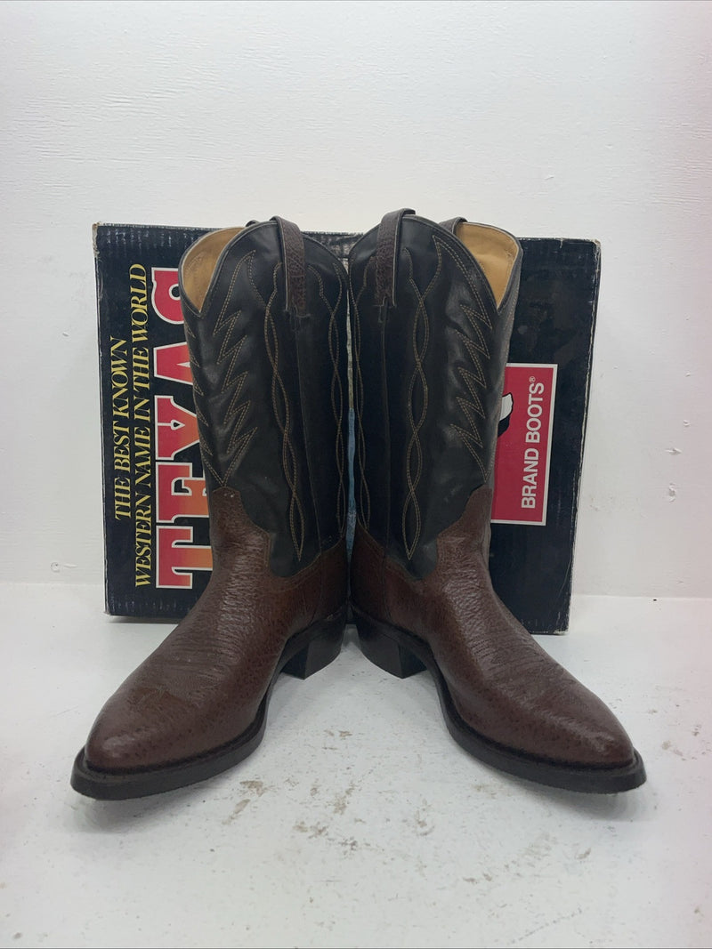New Men’s Brown Texas Brand Cowboy Boots. 251527461 10.5 10 1/2 D. 8-47