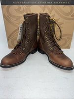 New Women’s Brown Lace Up Dan Post Cowboy Boots. 6.5 6 1/2 M. 19-52