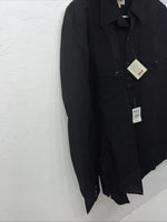 New Men’s Black ELY cattleman Pearl Snap Long Sleeve Shirt 16.5x35 L P-34