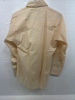 New Men’s Miller Yellow Stripe Long Sleeve Pearl Snap 15 X 32 Medium T-78