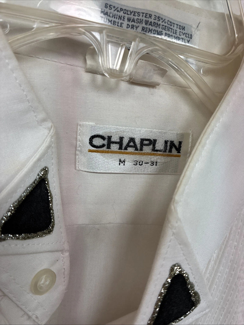 New Women’s Chaplin White Designed Long Sleeve Button Up Medium YY-76