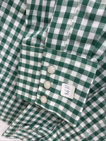 New Men’s Dee-Cee Green Checkered Long Sleeve Pearl Snap Medium O-36