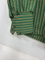 New Women’s Panhandle Slim Green Design Long Sleeve Half Zip Size 12 TT-61