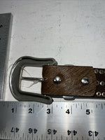 New Nocona Brown Fur Genuine Leather Belt Small #N3441002 W-18