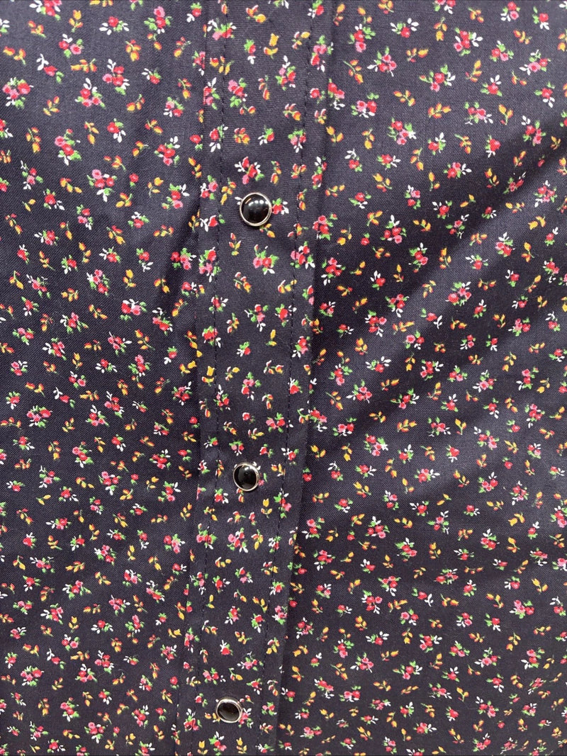 New Women’s Dickson Jenkins Floral Long Sleeve Pearl Snap Size 34 MM-104