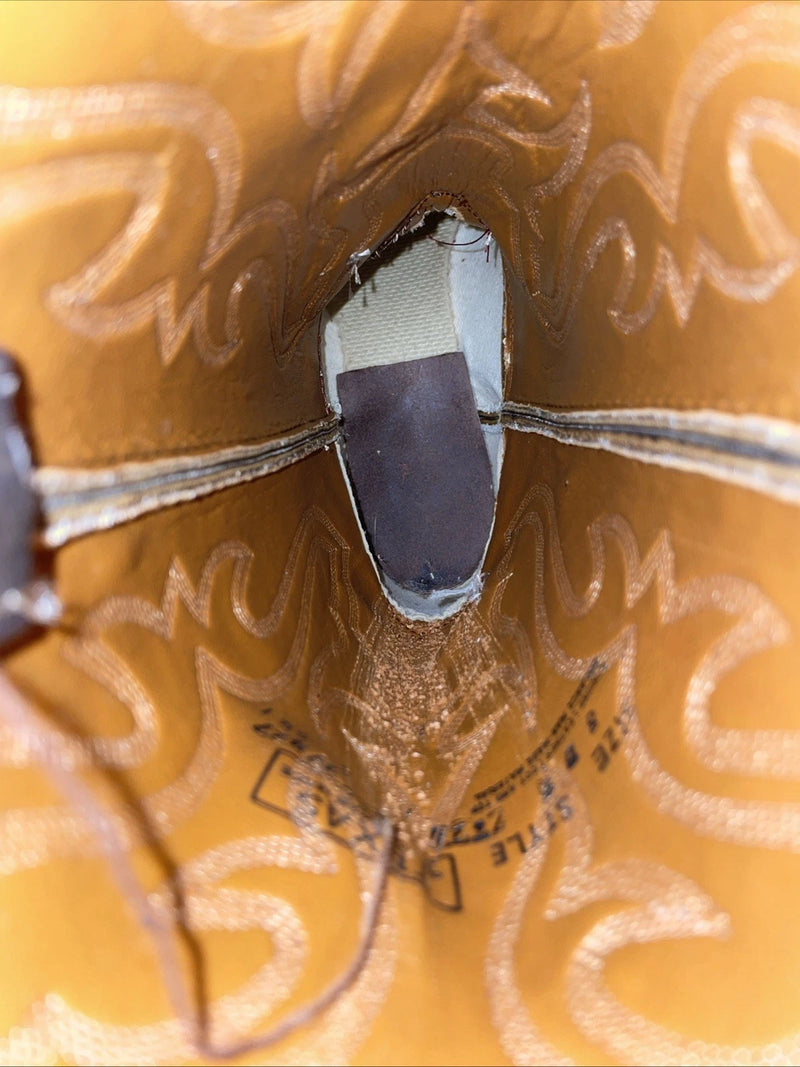 New Men’s Brown Texas Brand Cowboy Boots. 7621 8 D. 1-116