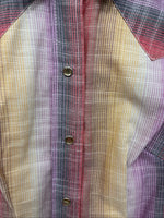 New Women’s H Bar C Multicolor Plaid Long Sleeve Pearl Snap Size 28 DD-142