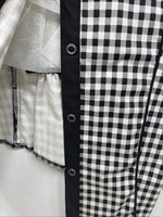 New Women’s Cowboy Threads Black White Design Sleeveless Button Up Medium YY-88
