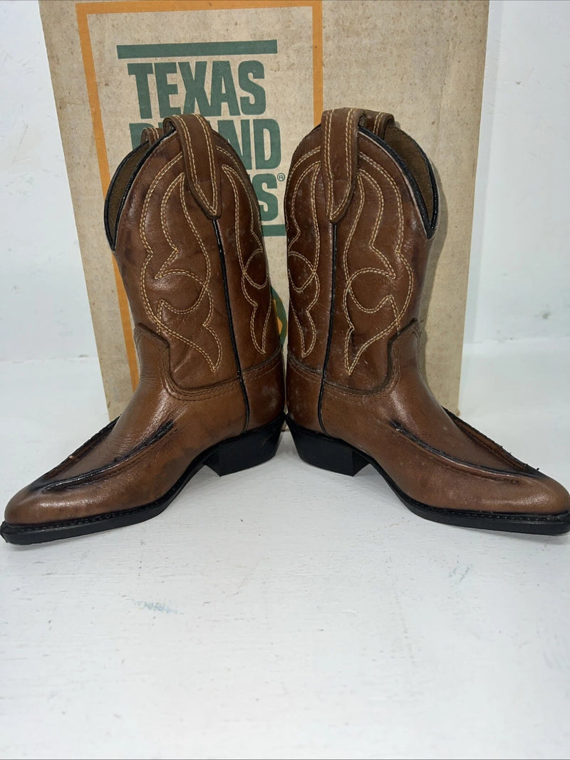 New Children’s Brown Texas Brand Cowboy Boots C191 9 D 24-20