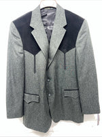 New Men’s Circle S Grey Suit Jacket 48L #25832 X-610