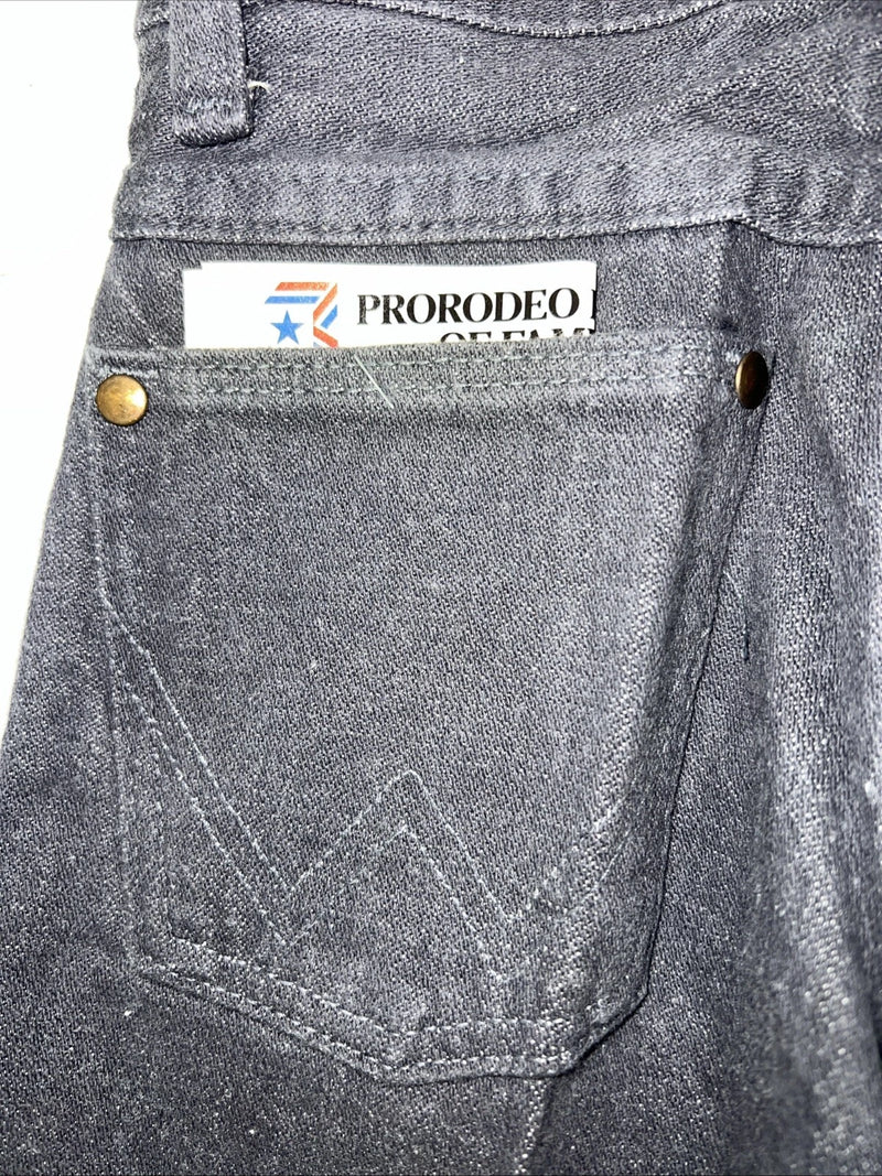 New Boys Grey Wrangler Pro Rodeo Cowboy Cut Denim Jeans. 11/23 1/2 B-37